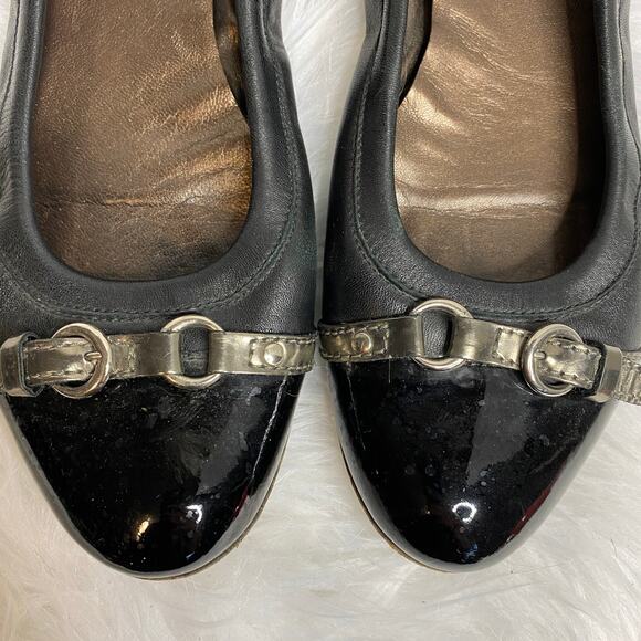 AGL Buckle Cap‎ Toe Leather Round Toe Flat Sz 39.5/9.5